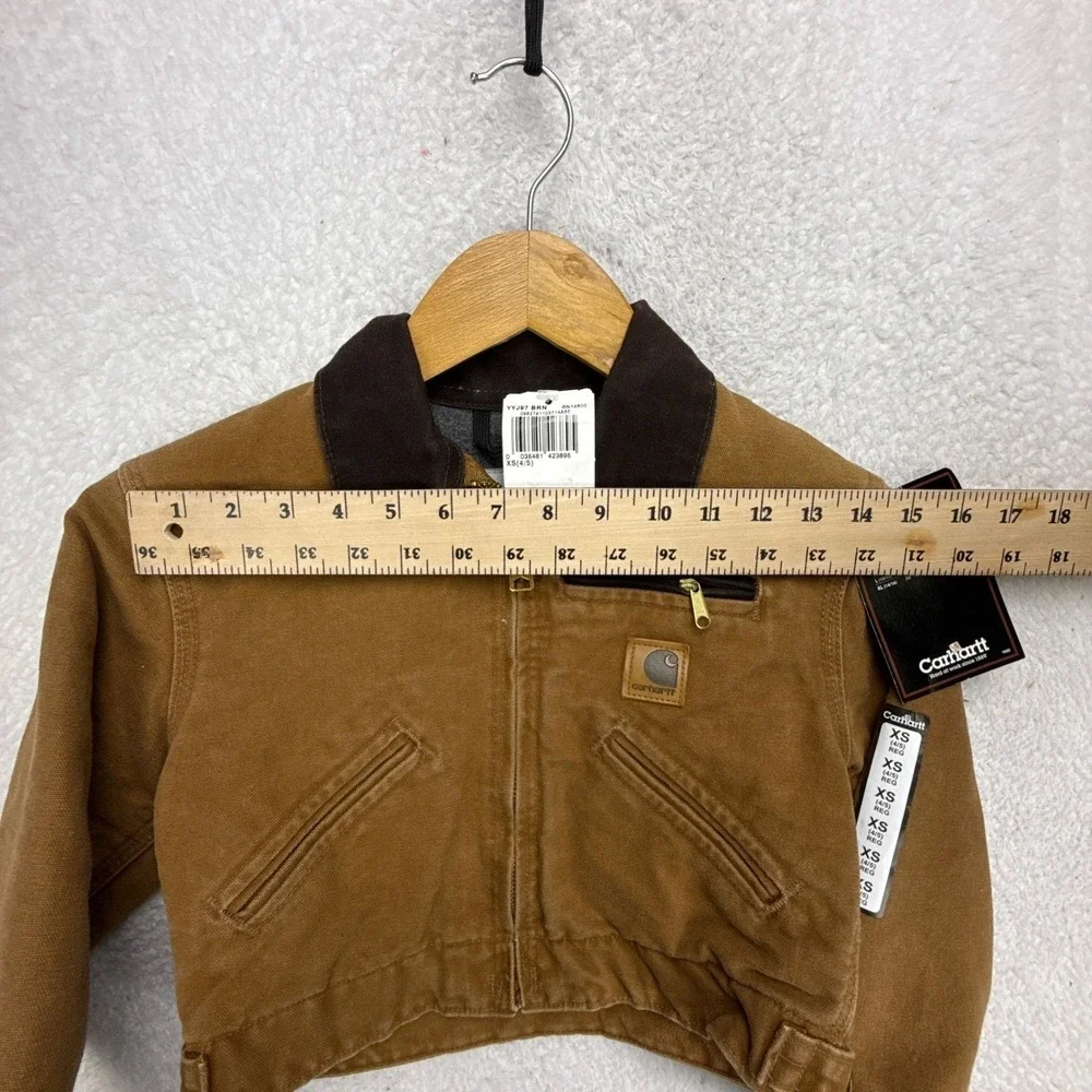 Carhartt Detroit Jacket Fleece Lined Youth‎ XS (4/5) YYJ97 BRN Brown NWT NOS